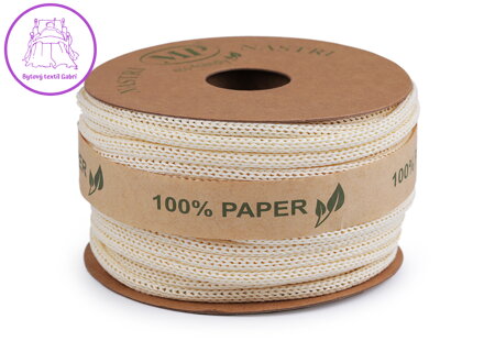 Eko papírová pletená šňůra Ø4 mm