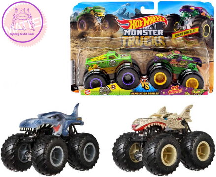 MATTEL HOT WHEELS Auto Monster Trucks set 2ks velká kola demoliční duo