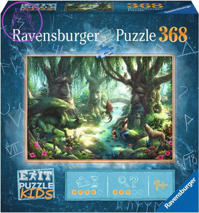 RAVENSBURGER Kids Hra puzzle únikové Kouzelný les 368 dílků 70x50cm skládačka 2v1