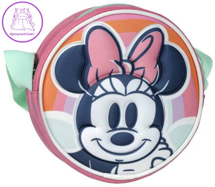 Kabelka dětská Disney Minnie Mouse taštička kulatá přes rameno na zip
