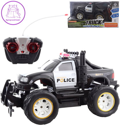 RC Auto jeep policejní off-road na vysílačku 27MHz 1:16 na baterie Světlo