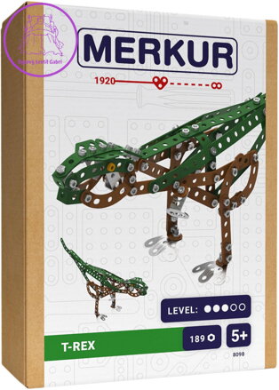 MERKUR F009 Dinosauři: T-Rex 189 dílků *KOVOVÁ STAVEBNICE*