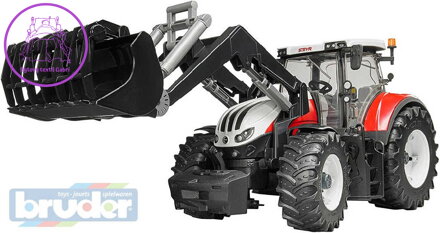 BRUDER 03181 (3181) Traktor STEYR 6300 Terrus čelní nakladač funkční model plast