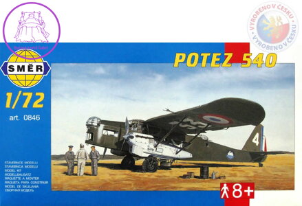 SMĚR Model letadlo Potez 540  1:72 (stavebnice letadla)