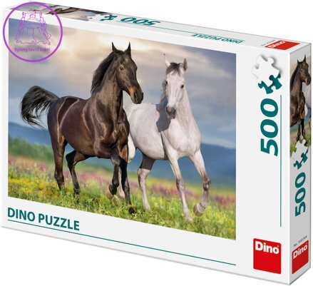 DINO Puzzle Zamilovaní koně 47x33cm foto skládačka 500 dílků