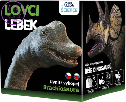 ALBI Science Lovci lebek Brachiosaurus vykopej a vystav si lebku dinosaura