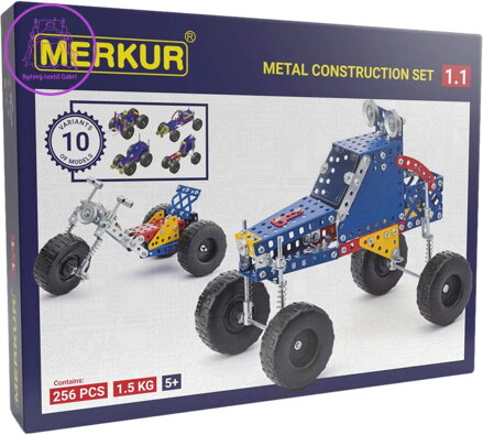 MERKUR 1.1 Extreme Buggy auta 240 dílků *KOVOVÁ STAVEBNICE*