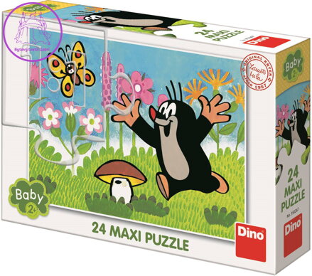 DINO Puzzle baby maxi 24 dílků Krtek a houba (Krteček) 66x47cm skládačka