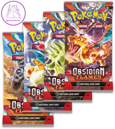 ADC Hra Pokémon TCG SV03 Obsidian Flames booster set 10 karet v sáčku