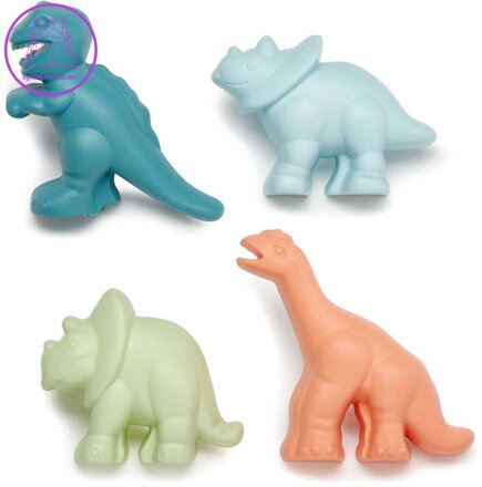 ECOIFFIER Formičky dinosaurus 15cm set 4ks baby bábovičky na písek