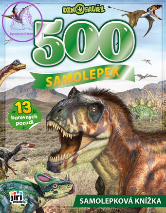 JIRI MODELS Velká samolepková knížka 500 samolepek Dinosauři