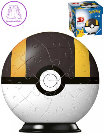 RAVENSBURGER Puzzleball 3D Pokeball skládačka 54 dílků Pokémon II.