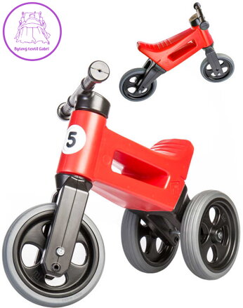 Odrážedlo Funny Wheels Rider Sport 2v1 dětské odstrkovadlo Červené plast