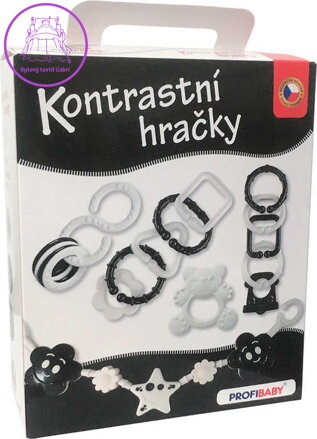 PROFIBABY Baby konstratní hračky + zábrana na kočárek pro miminko