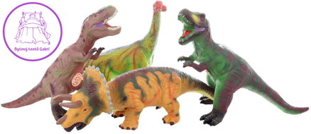 Dinosaurus 26cm gumové zvířátko na baterie Zvuk 4 druhy