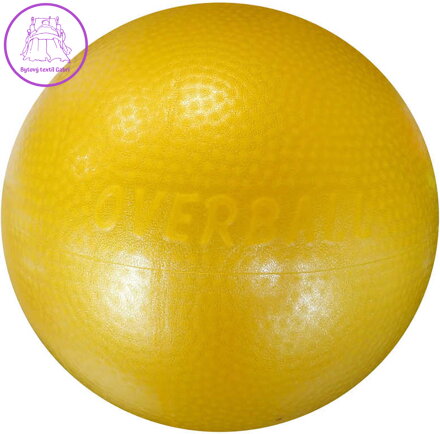 ACRA Míč overball 230mm žlutý fitness gymball rehabilitační do 150kg