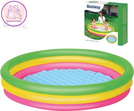 BESTWAY Baby bazén kruhový 152x30cm nafukovací brouzdaliště 51103
