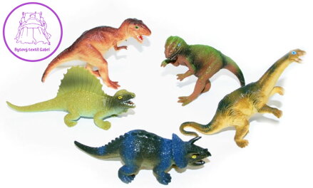 Zvířata dinosauři 9-12cm plastové figurky zvířátka set 5ks v sáčku