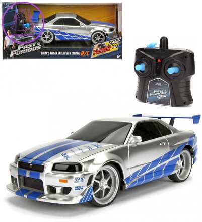 JADA RC Auto Nissan Skyline GT-R 1:24 Rychle a zběsile na vysílačku 2,4GHz na baterie