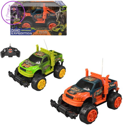 RC Auto Dino off-road na vysílačku 27MHz plná funkce na baterie 2 barvy