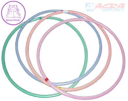 ACRA Obruč gymnastická hula hoop 50cm dětský fitness kruh 4 barvy