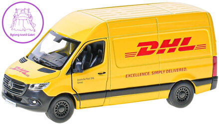 KINSMART Auto model dodávka 1:48 Mercedes-Benz DHL 13cm kov PB