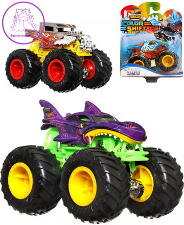 MATTEL HOT WHEELS Monster Trucks Color Shifters auto se změnou vzhledu