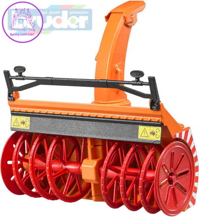 BRUDER 02349 (2349) Fréza sněžná doplněk na traktor funkční model 1:16 auto