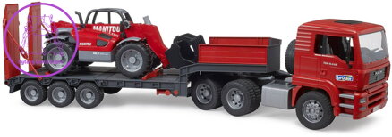 BRUDER 02772 Auto MAN TGA tahač s přívěsem + manipulátor Manitou MT633