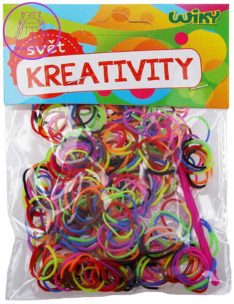 UDĚLEJ SI NÁRAMEK Gumičky LOOM BANDS 300ks mix barev dvoubarevné