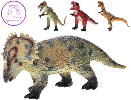 Zvířata dinosauři 37-40cm velké figurky zvířátka měkký plast 4 druhy