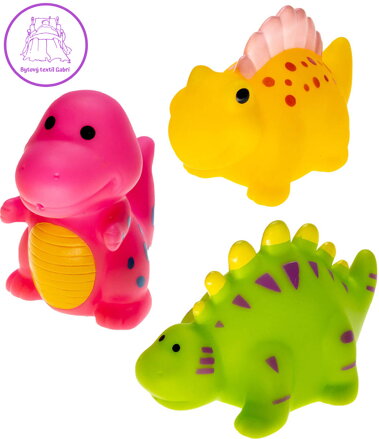 PROFIBABY Baby dinosaurus stříkací set 3ks pro miminko do vany do vody