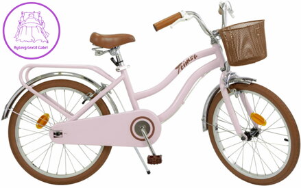 Kolo jízdní dívčí Toimsa Vintage 20" retro růžové s košíkem a nosičem