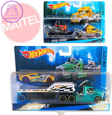 MATTEL HOT WHEELS Tahač s autem 6druhů