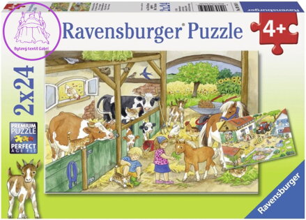 RAVENSBURGER Puzzle Den na farmě 2x24 dílků