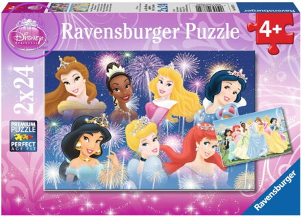 RAVENSBURGER Puzzle Krásné princezny 2x24 dílků