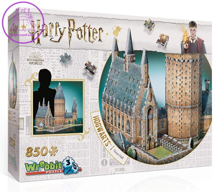 WREBBIT 3D puzzle Harry Potter: Bradavice, Velká síň 850 dílků