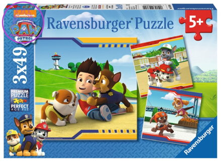 RAVENSBURGER Puzzle Tlapková patrola: Hrdinové 3x49 dílků