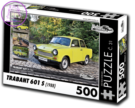 RETRO-AUTA Puzzle č. 31 Trabant 601 S (1988) 500 dílků