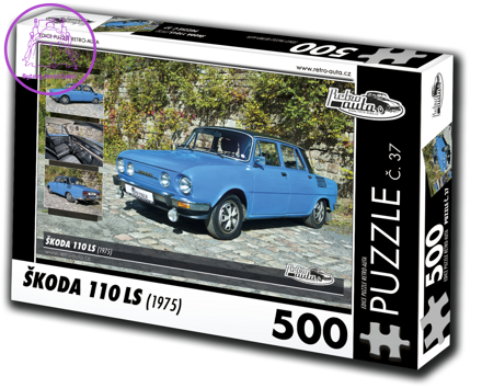 RETRO-AUTA Puzzle č. 37 Škoda 110 LS (1975) 500 dílků