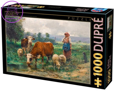 D-TOYS Puzzle Pasačka se stádem 1000 dílků