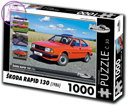 RETRO-AUTA Puzzle č. 30 Škoda Rapid 130 (1986) 1000 dílků