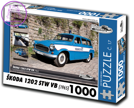 RETRO-AUTA Puzzle č. 17 Škoda 1202 STW VB (1965) 1000 dílků