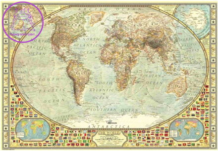 ANATOLIAN Puzzle Mapa světa 2000 dílků