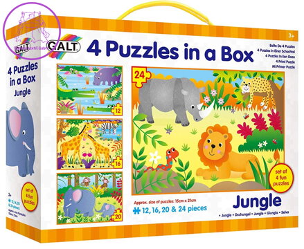GALT Puzzle Džungle 4v1 (12,16,20,24 dílků)