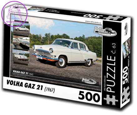 RETRO-AUTA Puzzle č. 63 Volha GAZ 21 (1967) 500 dílků