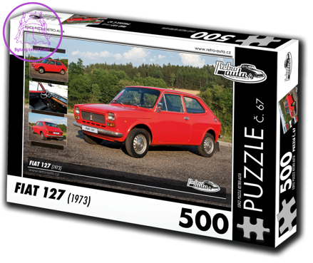 RETRO-AUTA Puzzle č. 67 Fiat 127 (1973) 500 dílků