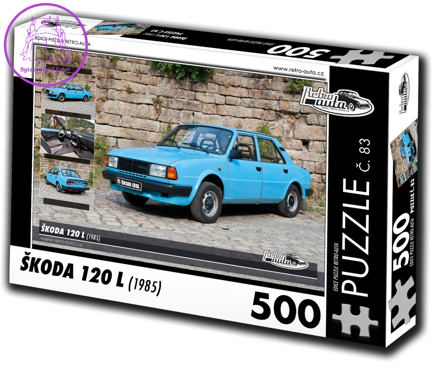 RETRO-AUTA Puzzle č. 83 Škoda 120 L (1985) 500 dílků