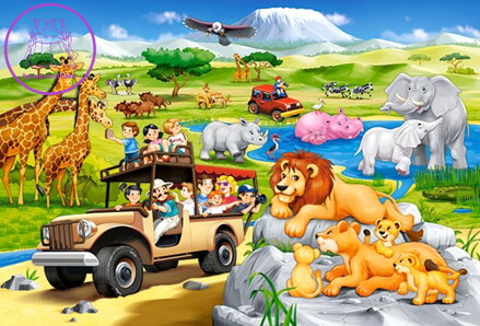 CASTORLAND Puzzle Dobrodružství na Safari MAXI 40 dílků