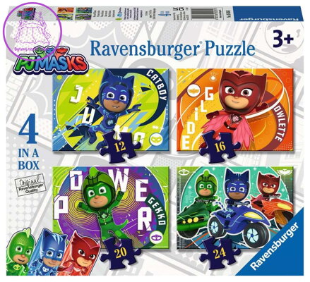 RAVENSBURGER Puzzle Pyžamasky: Do Akce 4v1 (12, 16, 20, 24 dílků)